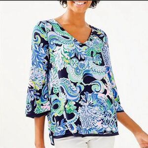 NWT Lilly Pulitzer Florin Sirens & Spirits Top Sz XXS
